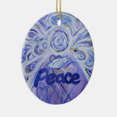 Peace Angel Word Art Gift Holiday Ornament (Rechts)