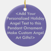 Peace Angel Word Art Gift Holiday Ornament (Achterkant)