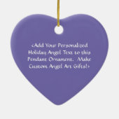 Peace Angel Word Art Gift Holiday Ornament (Achterkant)