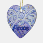 Peace Angel Word Art Gift Holiday Ornament (Links)