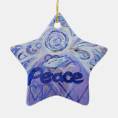 Peace Angel Word Art Gift Holiday Ornament (Voorkant)