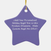 Peace Angel Word Art Gift Holiday Ornament (Achterkant)