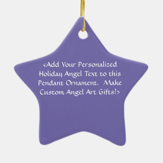 Peace Angel Word Art Gift Holiday Ornament (Achterkant)