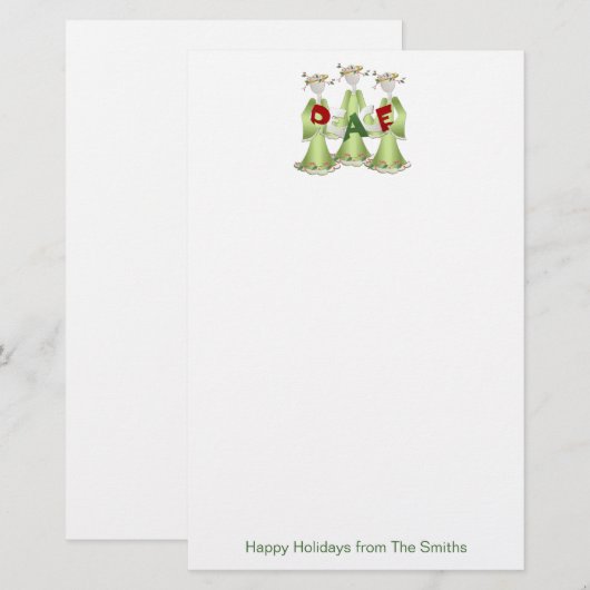 Peace Angels Stationery Briefpapier (Voorkant / Achterkant)