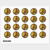 Peace Animal Pattern-sticker Ronde Sticker (Vel)