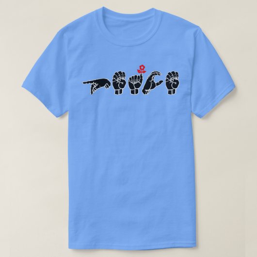 PEACE ASL Sign Language Design 1 T-shirt (Design voorkant)