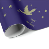 Peace At Christmas With Dove In Flight Festive  Cadeaupapier (Rol Hoek)