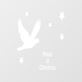 Peace At Christmas With Dove In Flight White Logo Raamsticker (Vel)