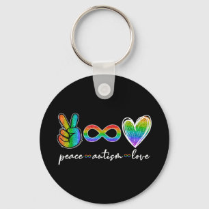 Peace Autism Love Autism Awareness T-Shirt-functie Sleutelhanger