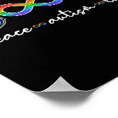 Peace Autism Love Infinity Symbol Autisme Awarenes Poster (Hoek)