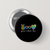 Peace Autism Love Infinity Symbol Autisme Awarenes Ronde Button 5,7 Cm (Voorkant /achterkant)