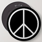 Peace B&W Ronde Button 6,0 Cm (Voorkant /achterkant)