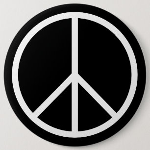 Peace B&W Ronde Button 6,0 Cm