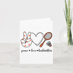 Peace Badminton Golfing Peace Hand Sign Badminton Kaart