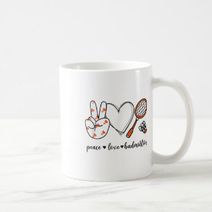 Peace Badminton Golfing Peace Hand Sign Badminton Koffiemok