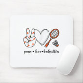 Peace Badminton Golfing Peace Hand Sign Badminton Muismat (Met muis)