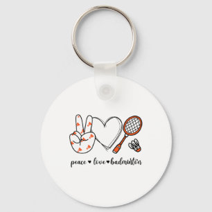 Peace Badminton Golfing Peace Hand Sign Badminton Sleutelhanger