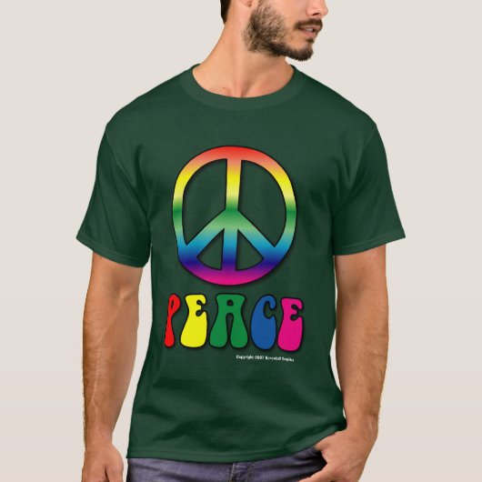 Peace Basic Dark T-Shirt (Voorkant)