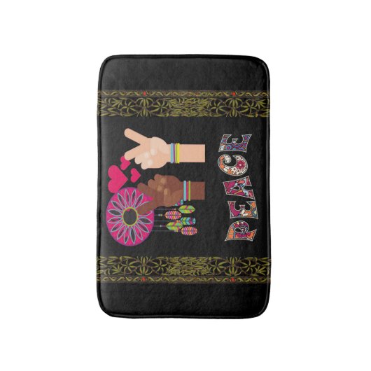 Peace Bath Mat (Voorkant Verticaal)