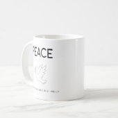 Peace be still bird flying koffiemok (Voorkant links)