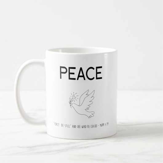 Peace be still bird flying koffiemok (Links)