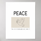 Peace be still bird flying poster (Voorkant)