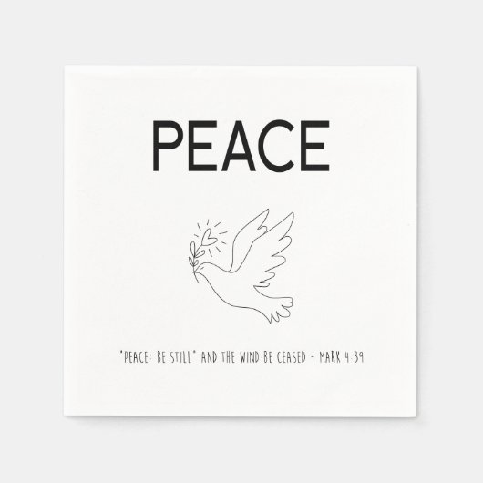 Peace be still bird flying servet (Voorkant)