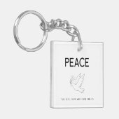 Peace be still bird flying sleutelhanger (Voorkant Links)