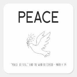 Peace be still bird flying vierkante sticker