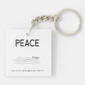 Peace Be still Boat in water Sleutelhanger (Achterkant)