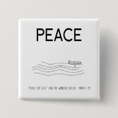 Peace Be still Boat in water Vierkante Button 5,1 Cm (Voorkant)