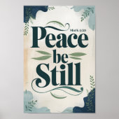 Peace Be Still Christelijke muurschildering Poster (Voorkant)