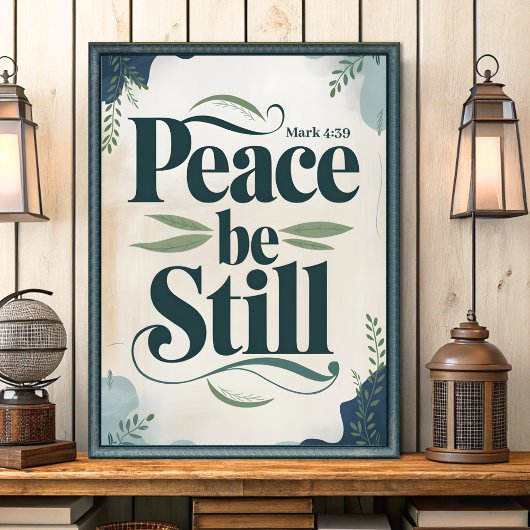 Peace Be Still Christelijke muurschildering Poster