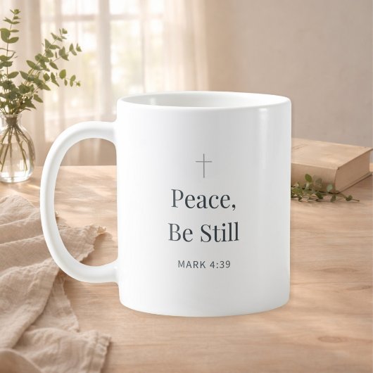 Peace, Be Still Christian Faith Mug – Mark 4:39 Koffiemok
