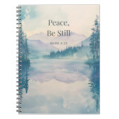 Peace Be Still Christian Scripture – Mark 4:39 Notitieboek (Voorkant)