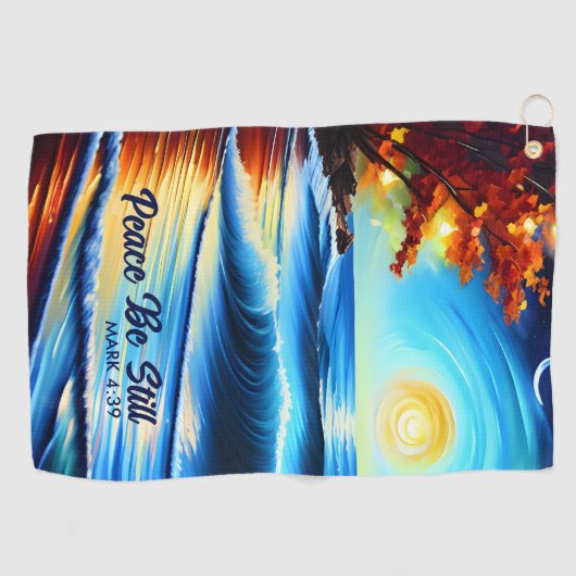 Peace Be Still Golf Handdoek (Horizontaal)