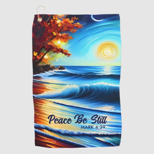 Peace Be Still Golf Handdoek (Voorkant)