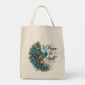 Peace be still grocery tote bag (Achterkant)