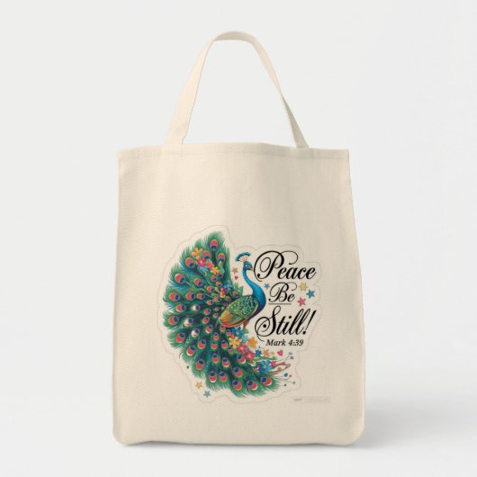 Peace be still grocery tote tote bag (Voorkant)
