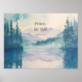 Peace Be Still Scripture Wall Art – Mark 4:39 Poster (Voorkant)