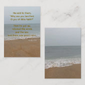 Peace Be Still – Strand en oceaan Heilige Kaart (M Notitiekaartje (Voorkant / Achterkant)
