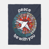 Peace be with you fleece deken (Voorkant)