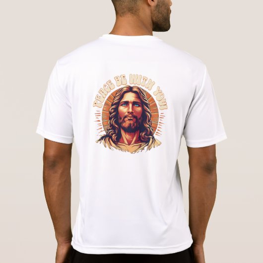 PEACE BE WITH YOU JESUS IMAGE T-SHIRT (Achterkant)