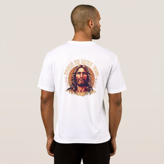 PEACE BE WITH YOU JESUS IMAGE T-SHIRT (Achterkant volledig)