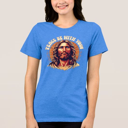 Peace Be With You T-shirt Tri-Blend Shirt (Voorkant)