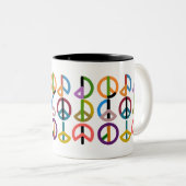 Peace Beat / Black 325 ml Two-Tone Mok (Voorkant rechts)