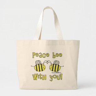 Peace Bee met jou Grote Tote Bag