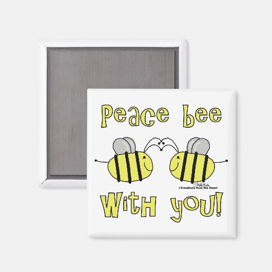 Peace Bee met jou Magneet (Voorkant / Achterkant)