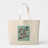 Peace Begins With Your Mindset Grote Tote Bag (Achterkant)