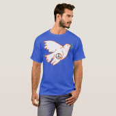 Peace Bird Dove Pigeon Hippy Hippie T-shirt (Voorkant volledig)